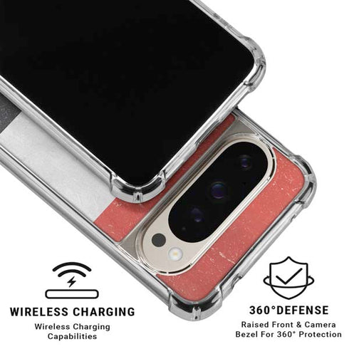 Egyptian Flag Distressed Pixel 9 Pro XL Clear Case